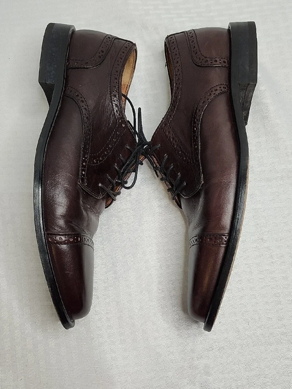 Bostonian Leather Dress Shoes Made in Italy Dk Brown